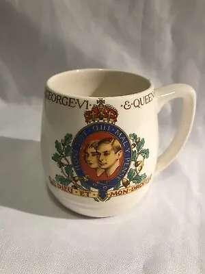 £10 • Buy 1937 Coronation Of King George VI & Queen Elizabeth Mug Bovey Pottery Devon