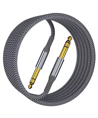 Professional 10Ft 1/4  To 1/4  TRS Audio Instrument Speaker Cables 2 Pack • $13.23