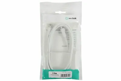 AV:Link Coaxial F-type Plug To Coax Plug Lead 2.0m • £10.50