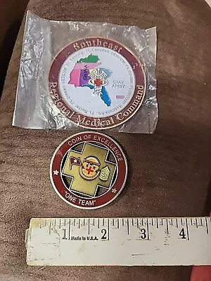 2 U. S. Army Fort Eisenhower Medical Center Hospital Challenge Coins Medallions • $20