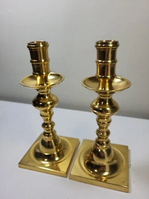$24.99 • Buy Vtg 8  Andrea By Sadek Pair  Solid Brass Lacquered Candlesticks Candle Holders 