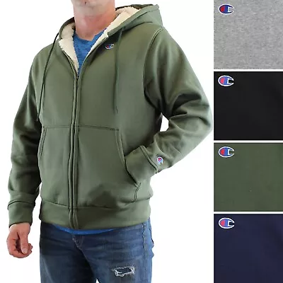 Champion Sherpa Hoodie Men's Full Zip Sport Jacket Embroidered Logo Pockets • $19.99