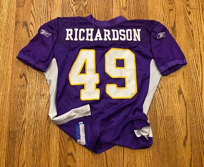 Minnesota Vikings Tony Richardson #49 Reebok Practice Used Worn Football Jersey • $168.99