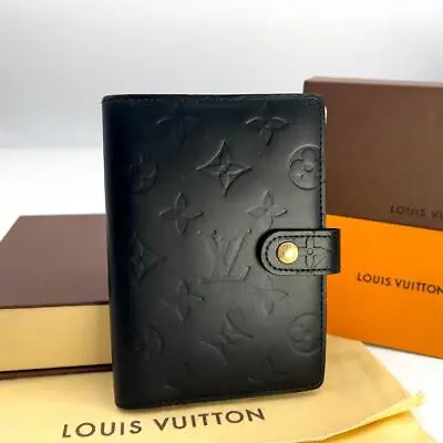 Louis Vuitton Vernis Agenda PM Notebook Cover A6 Size Black Branded • £188.27