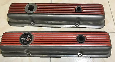 1969-1970 Z28 Corvette Camaro LT1 Aluminum Valve Covers 7 Fin Finned • $399.99