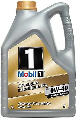 £49.99 • Buy Mobil 1 FS 0W40 (153669) Fully Synthetic Engine Oil 5 Litres 5L