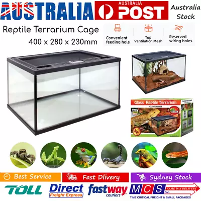 Reptile Terrarium Cage Enclosure Lizard Snake Frog Spider Scorpion Insect Black • $85.98