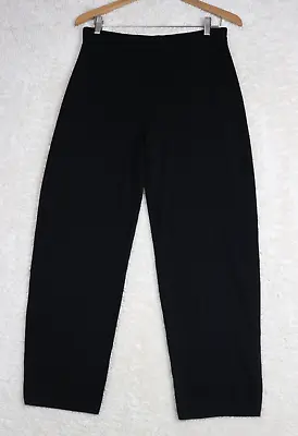 Misook Pants Womens Medium Straight Pull On Slinky Acrylic Knit Stretch Black M • $29.99