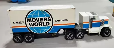 Vintage Clover Semi Truck Trailer Movers World U-Haul Van LInes 11.5” Long • $19.95