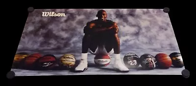 MICHAEL JORDAN 1990s RARE Wilson Basketball 36x72 Plastic Store Display Poster • $699.12