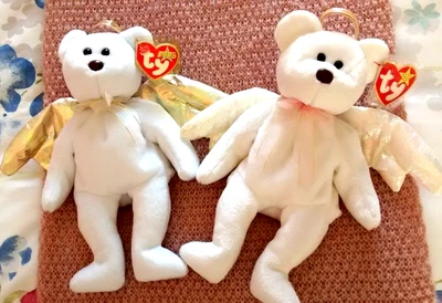 £9.99 • Buy Ty Beanie Babies ** Halo & Halo 11** The Angel Bears 1998 / 2000