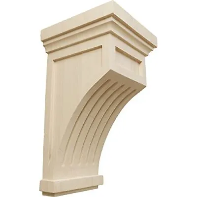 Ekena Millwork COR05X05X10FLRW Fluted Wood Corbels 5 1/2 W X 5 1/2 D X 10 H R... • $89.14