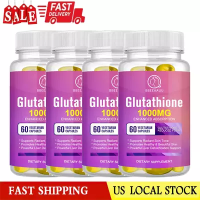 1000MG Glutathione Skin Whitening Capsules Antioxidant Anti-Aging Liver Detox • $19.33