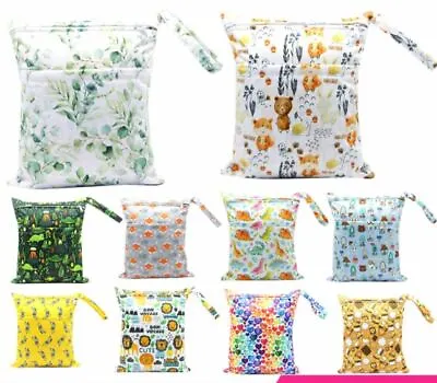 2 Pockets Children Kids Wet Bag For Nappies Swimmers Bathers Swimming Waterproof • $9.99