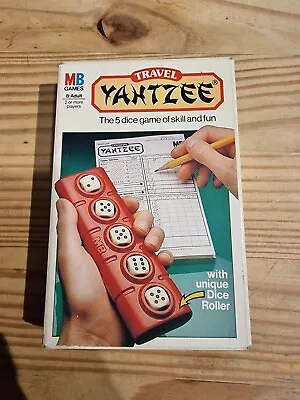 Travel Yahtzee MB Games 5 Dice Game Die Roller Instructions Notepad Vintage 1983 • £6.99