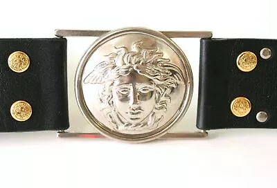 Authentic Gianni Versace Italy Medusa Leather Vintage Belt • $859.10