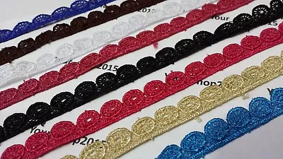 £1.25 • Buy 1 Yard Beautiful Embroidered Pattern Lace Trimming Ribbon Net Wedding Dress