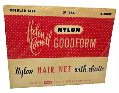 Vintage 1950 Helen Cornell  Nylon Hair Nets Original Package GOODFORM Blonde • $10.05