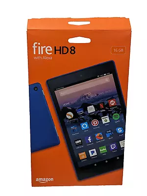 Amazon Fire HD 8 (7th Gen) 16GB Wi-Fi Alexa 8  HD Display Marine Blue Open Box • $33.99