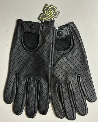 Men's Perforated Summer Driving Motorcycle Leather Gloves • $10.99