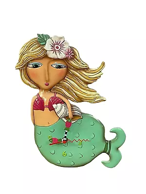 Allen Design Studio Collection Shelley Mermaid Resin Wall Clock 13 Inches High • $39.99
