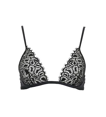 La Perla L60129 Black Quartz Garden Semi-Underwire Bra Women's Size 34B • $178.75