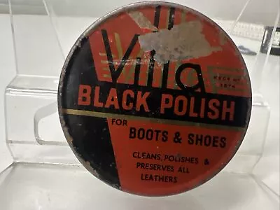 Vintage Tin Shoe Polish Boots Shoes Villa England With Contents • $9.99