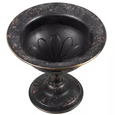 Black Metal Urn Planter For Flower Arrangements And Centerpieces • £12.99