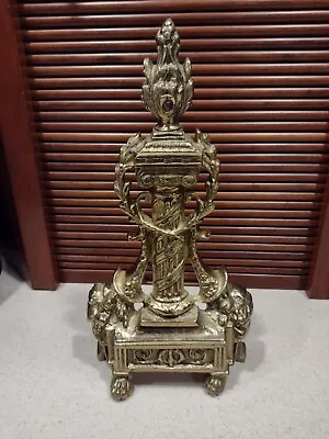 Vintage French Brass Fireplace Andiron ONE ONLY • $79.99