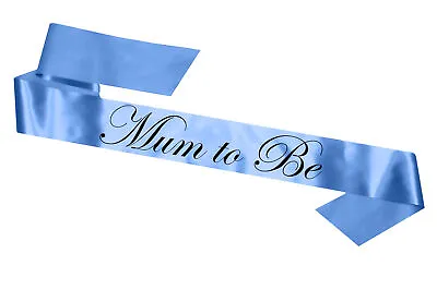 Baby Blue Mum To Be Sash Baby Shower 180cm Gift Present Sashes Mummy To Be • £4.95