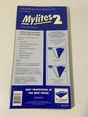 MYLITES 2 READERS DIGEST & PAPERBACK SIZE 50 Pack Comic Bags 6 1/4 X 10 1/2  • $22.16