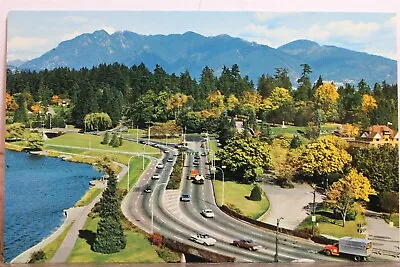 Canada British Columbia Vancouver Stanley Park Entrance Causeway Postcard Old PC • $0.50