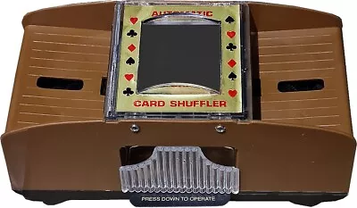 Automatic Card Shuffler Battery Brown Vintage 1989 New! Mint In Box! MIB!! • $29.95