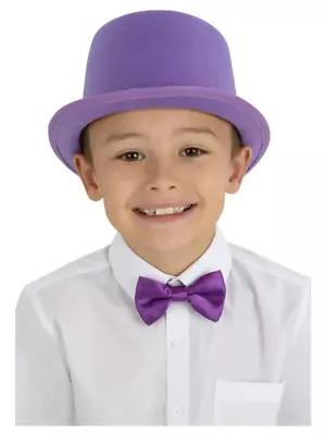 Kids Purple Top Hat Willy Wonka Chocolate Factory Fancy Dress Book Day • £4.99