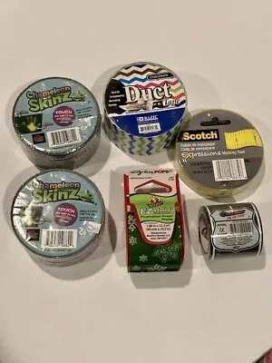 NEW Lot Of 6 Tape Rolls: Duct Tape Scotch Masking Tape EZ Start Packing Tape • $15