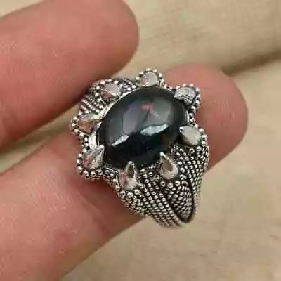 Bloodstone Men's Ring 925 Sterling Silver Statement Unisex Gift Ring All Size D8 • $19.99