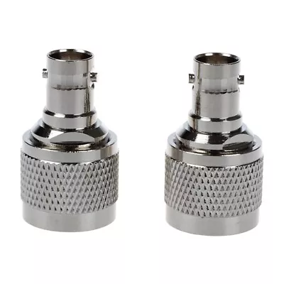 N Male Crimp To BNC Female  Coaxial Cable Adapter 2 Pcs C8S23864 • $9.39