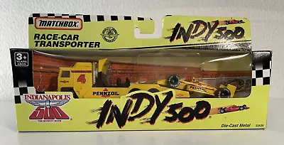 Matchbox 1990 Indy 500  Race Car Transporter #4 Pennzoil  #32620 • $9.99