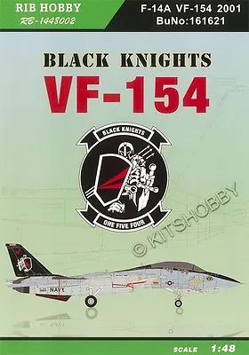 RIBHOBBY Decal 1/48 F-14A VF-154 Black Knights 2001 • $11.90