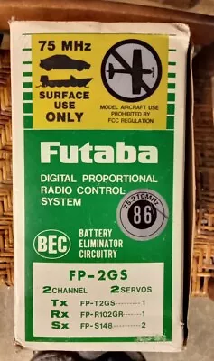 FUTABA Digital Proportional Radio Control System FP-2GS: 2 Channel/2 Servos • $100