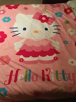 Hello Kitty Fabric Comforter Cover Shell Girl Bedding Bedroom Reversible Twin • $18