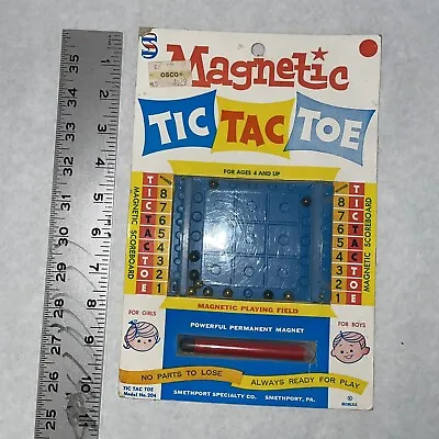 Magnetic Tic-Tac-Toe Game 1970 Smethport Specialty #204 Complete • $5