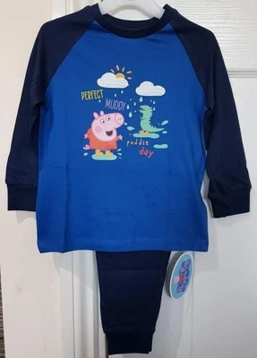 £9.99 • Buy Official Peppa/George Pig Muddy Day Pyjamas, Nightwear, PJs, George Pig 3-4years