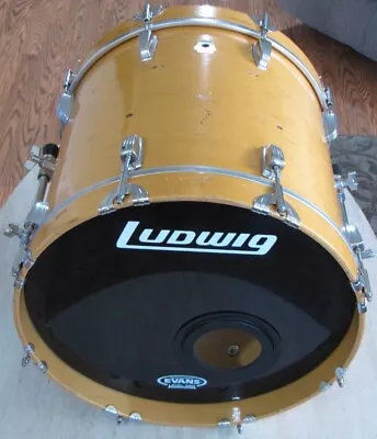 Vintage Ludwig Classic 18  Jazz Bebop Bass Drum Natural Maple ThermoGloss Kick • $349.95