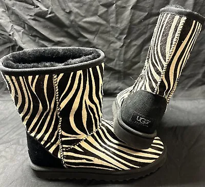 UGG Australia Classic Short Exotic Zebra Boots 1002790 Size 8 NEW (S-11) • $100