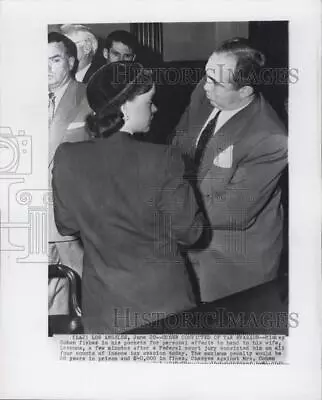 1957 Press Photo Mickey Cohen And Wife Lavonneincome Tax Evasion - XXB13623 • $15.99