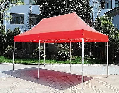 1X Red 3x6m Heavy Duty Instant Folding Gazebo Marquee • $379.90