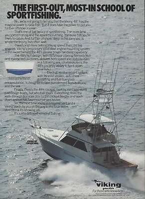 1988 Viking 48 Convertible Yacht Boat Fishing Vintage Print Ad Advertisement • $9.98