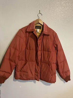 Vintage Eddie Bauer Goose Down Corduroy Collar Jacket Mens Medium • $49.99