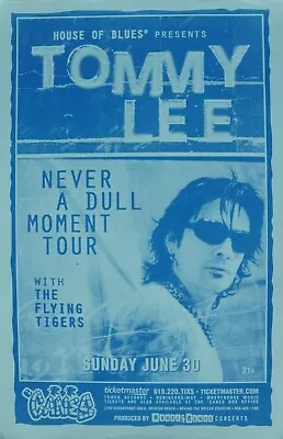 TOMMY LEE SAN DIEGO  NEVER A DULL MOMENT  2003 CONCERT TOUR POSTER - Motley Crue • $14.51